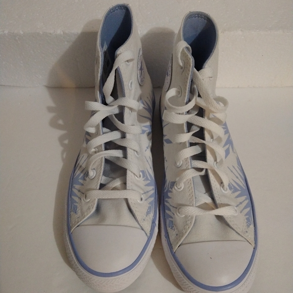 Converse Chuck Taylor Shoes Disney Princess Elsa Frozen White & Blue - Picture 5 of 8